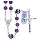 Rosary beads in 925 silver, with grains in amethyst s1