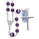 Rosary beads in 925 silver, with grains in amethyst s2