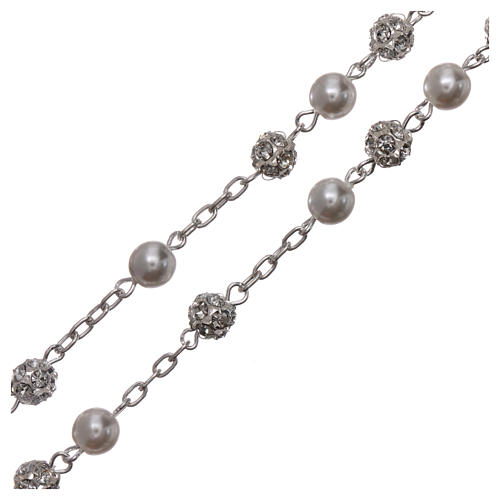 Rosary beads in 925 silver, with grains in pearl 3