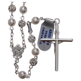 Rosario argento 925 6 mm perla