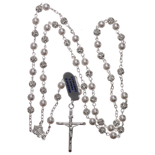 Rosary beads in 925 silver, with grains in pearl 4