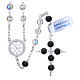 Rosary beads in 925 silver, with 6mm grains in black strass s2