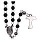 Classic tau rosary sterling silver and black wood AMEN s2