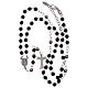Classic tau rosary sterling silver and black wood AMEN s4