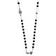 Rosenkranz AMEN Halskette aus Silber und schwarzen Perlen s1