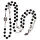 Silver tau rosary collier black wood pearls AMEN s4
