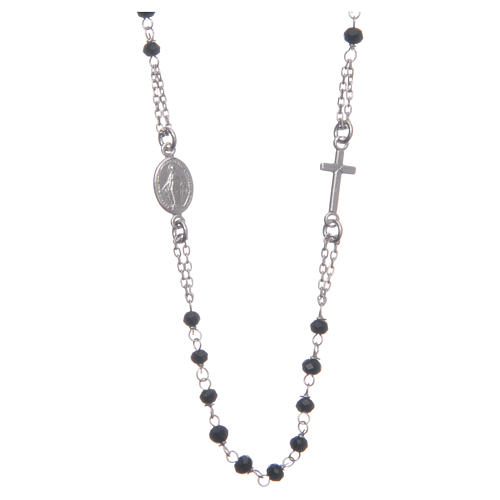 Rosary chocker black in 925 sterling silver 1