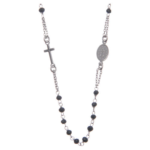 Rosary chocker black in 925 sterling silver 2