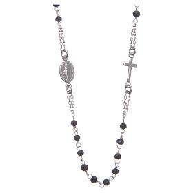Rosary chocker black in 925 sterling silver