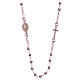 Classic rosary choker rosè in 925 sterling silver s1