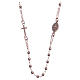 Classic rosary choker rosè in 925 sterling silver s2