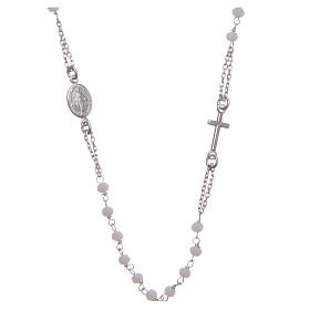 Classic rosary choker white in 925 sterling silver