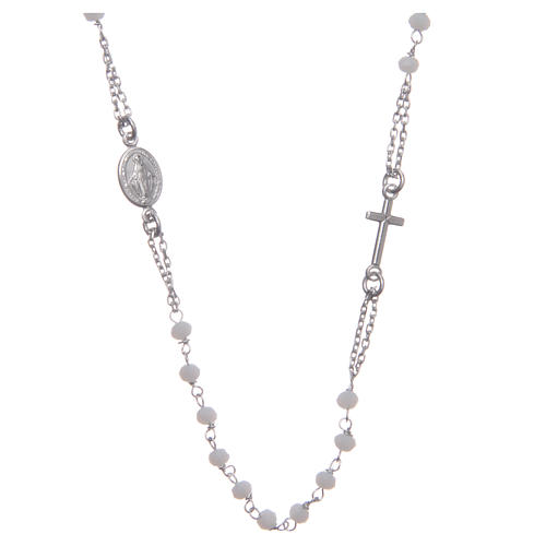 Classic rosary choker white in 925 sterling silver 1