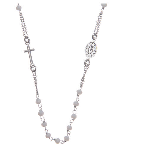 Classic rosary choker white in 925 sterling silver 2
