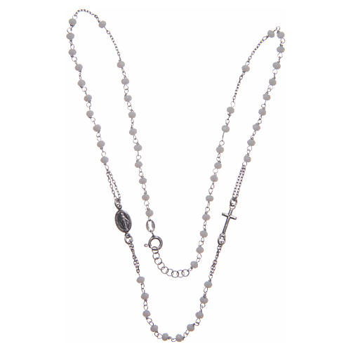 Classic rosary choker white in 925 sterling silver 3