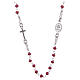 Halskette mit Rosenkranz aus 925er Silber, rot s2