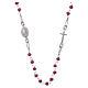 Classic rosary choker red in 925 sterling silver s1