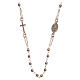 Classic rosary choker gold colour in 925 sterling silver s2