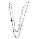 Classic rosary choker multicoloured 925 sterling silver s3