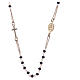 Classic rosary choker gold and black 925 sterling silver s2