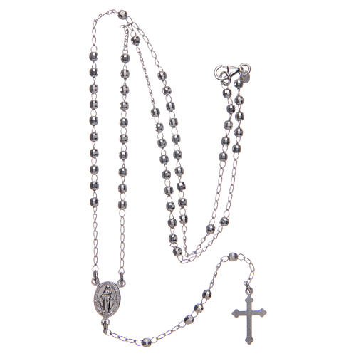 Rosario classico colore silver argento 925 5