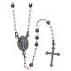 Classic rosary smoky black in 925 sterling silver s1
