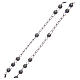 Classic rosary smoky black in 925 sterling silver s3
