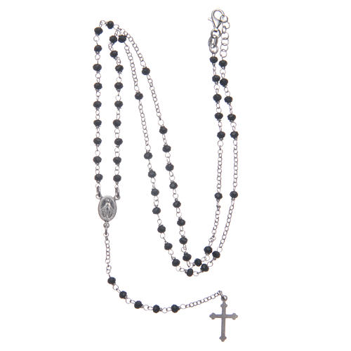 Classic rosary black in 925 sterling silver 5