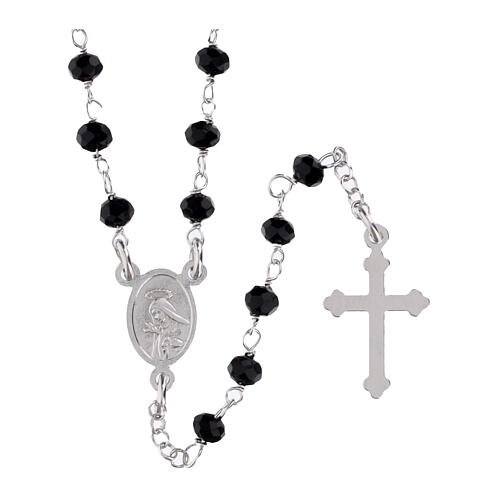 Classic rosary black in 925 sterling silver 1