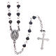 Rosario classico colore nero argento 925 s1