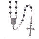 Rosario classico colore nero argento 925 s2