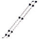 Rosario classico colore nero argento 925 s3