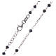 Rosario classico colore nero argento 925 s4