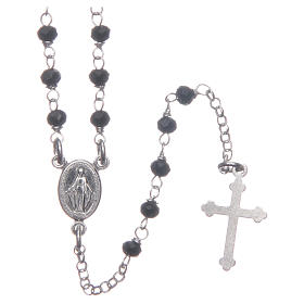 Classic rosary black in 925 sterling silver