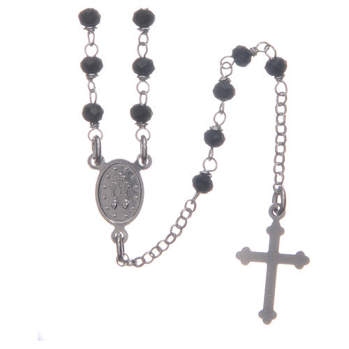 Classic rosary black in 925 sterling silver 2