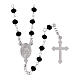 Classic rosary black in 925 sterling silver s1