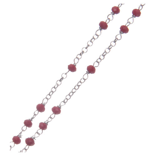 Rosenkranz im klassischen Stil aus 925er Silber mit roten Perlen 3