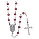 Classic rosary choker red in 925 sterling silver s1