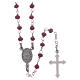 Classic rosary choker red in 925 sterling silver s2