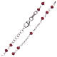 Classic rosary choker red in 925 sterling silver s4