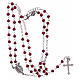 Classic rosary choker red in 925 sterling silver s5