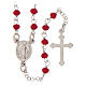 Classic rosary choker red in 925 sterling silver s1