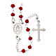 Classic rosary choker red in 925 sterling silver s2