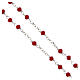 Classic rosary choker red in 925 sterling silver s3