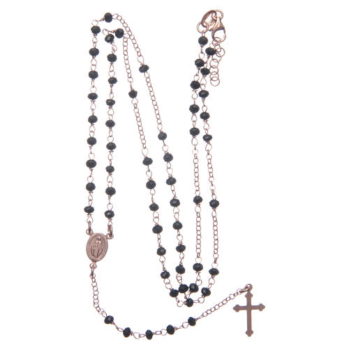 Classic rosary rosè and black colour in 925 sterling silver 5