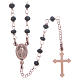Classic rosary rosè and black colour in 925 sterling silver s1