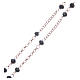 Classic rosary rosè and black colour in 925 sterling silver s3