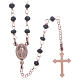 Rosario classico colore rosé nero argento 925 s1