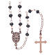 Rosario classico colore rosé nero argento 925 s2