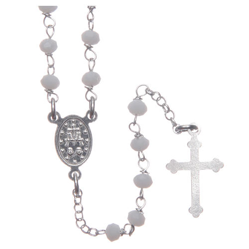 Classic rosary white in 925 sterling silver 2